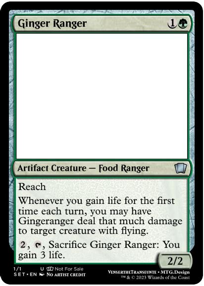 Syr Ginger The Meal Ender Custom Card Creation Magic Fundamentals