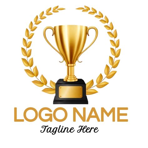 golden trophy cups  awards logo trophy template postermywall
