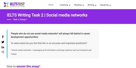 Ielts Writing Task 2 Social Media Networks