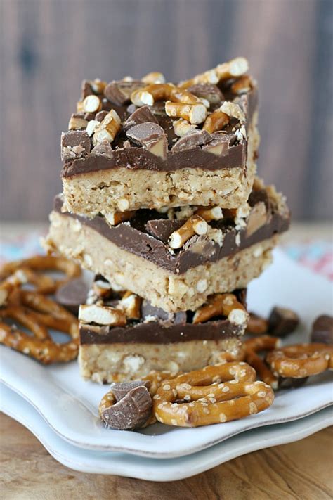 Peanut Butter Pretzel Bars Glorious Treats