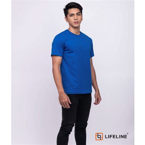 Lifeline Roundneck T Shirt White Blue Ice Aqua Cobalt Royal