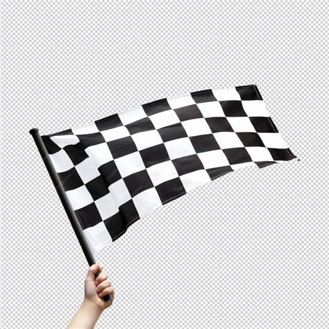 Premium PSD | Checkered flag waving