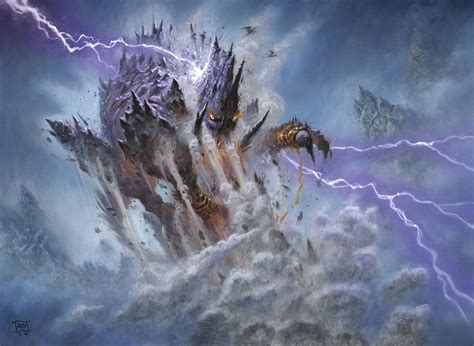 Stormcrag Elemental MtG Art from Dragons of Tarkir Set by Ralph Horsley ...