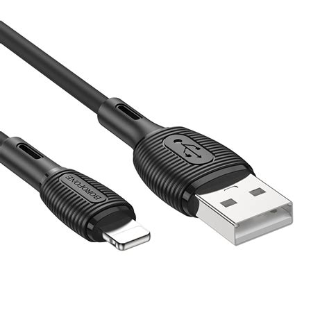 Borofone Cable BX86 Advantage USB To Lightning 2 4A 1 Metre Black