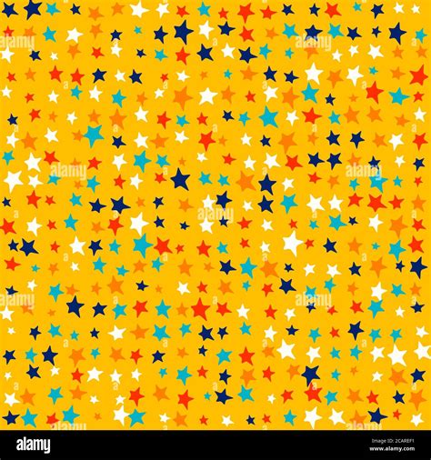 Multicolor bright stars, random vivid colors - Cute kids pattern ...