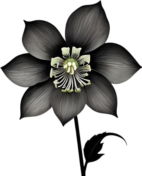 Elegant hellebore flower clipart for winter-inspired designs. AI