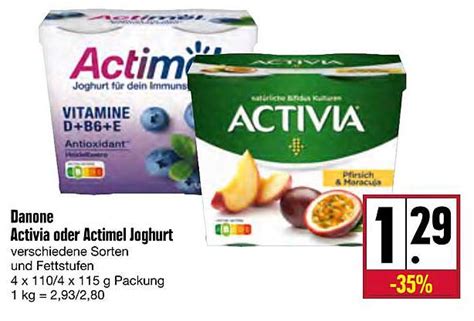 Danone Activia Oder Actimel Joghurt Angebot Bei Kupsch