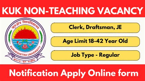 Kuk Non Teaching Recruitment 2024 Notification Apply Online Form