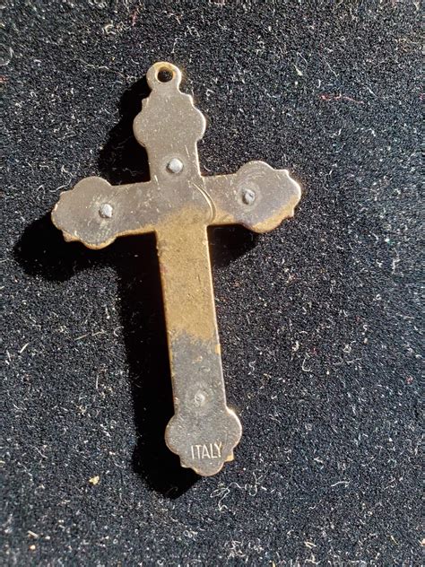 Sterling Silver Italy Cross Pendant Etsy