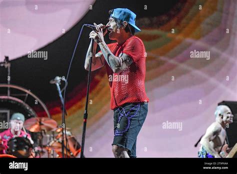 Red Hot Chili Peppers Anthony Kiedis Flea Chad Smith Live In Buenos Aires Argentina Stock