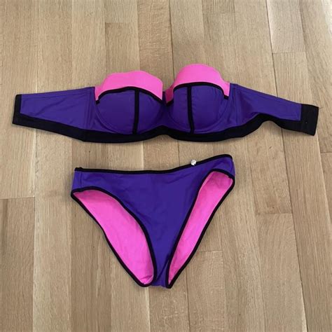 Sexy Bikini Set In Pink And Purple The Top Is Depop