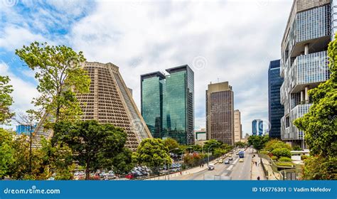 Modern Skyscrapers Buildings Downtown Panorama, Rio De Janeiro, Brazil ...