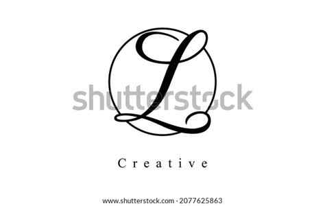 Creative Minimalist Letter L Logo Circle Stock Vector Royalty Free