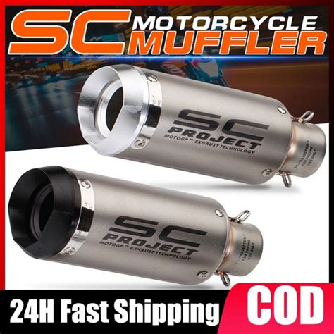 Factory Direct Sales Cod New Upgrade Universal 51mm Motorcycle Exhaust Pipe Sc Project Muffler