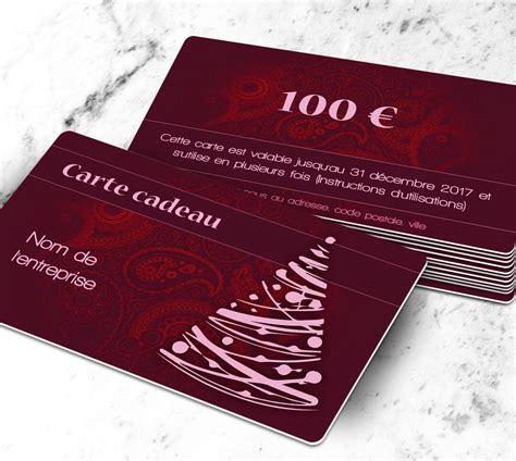 Créer une carte Cadeau plastique Licia Abietes rouge CardZprinter