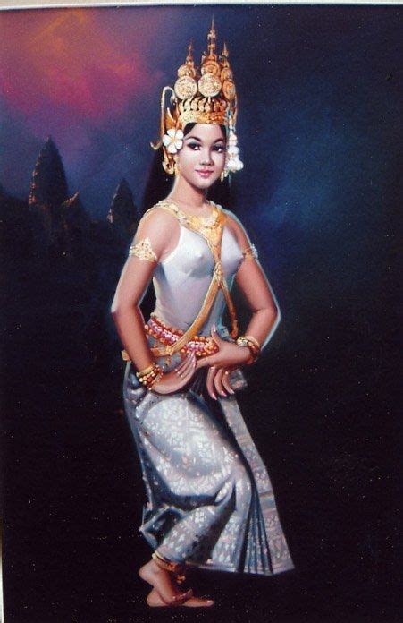 Painting Of Apsara Dancer Cambodian Art Thai Art Painting