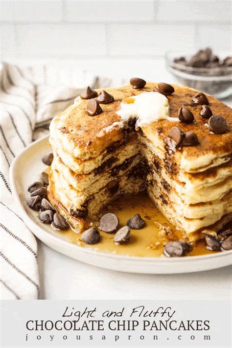 Chocolate Chip Pancake Recipe Light And Fluffy Joyous Apron