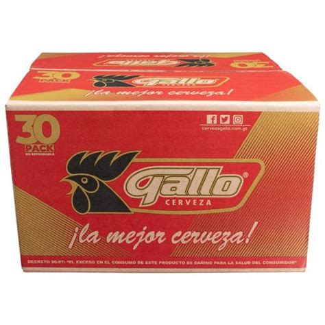 Gallo Cerveza En Botella Ícono De Guatemala 30 Unidades 355 Ml 12