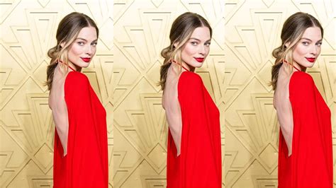 Margot Robbie Debuts Strawberry Blonde Hair With Bold Bangs YouTube