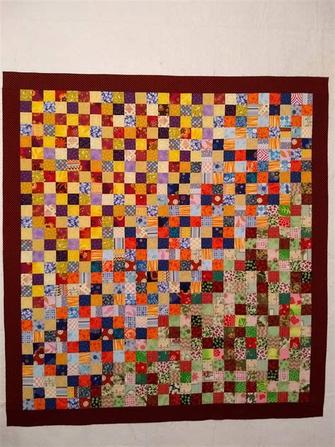 Josh's Hugs - My Quilting Journey: Scrappy Four Patch Quilt