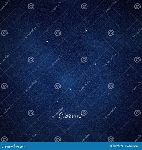 Corvus Constellation Cluster Of Stars Crow Constellation Stock Photo