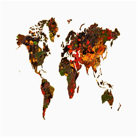 World Map 2b Painting By Brian Reaves Fine Art America