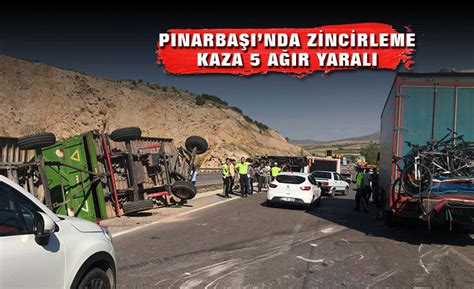 Zincirleme Trafik Kazasında 5 Yaralı KAYSERİ YEREL HABER Son Dakika