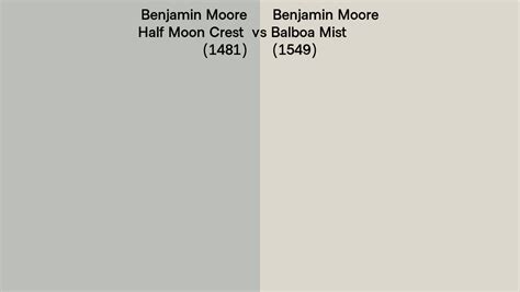 Benjamin Moore Half Moon Crest Vs Balboa Mist Side By Side Comparison