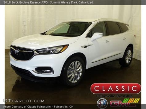 Summit White 2018 Buick Enclave Essence AWD Dark Galvanized