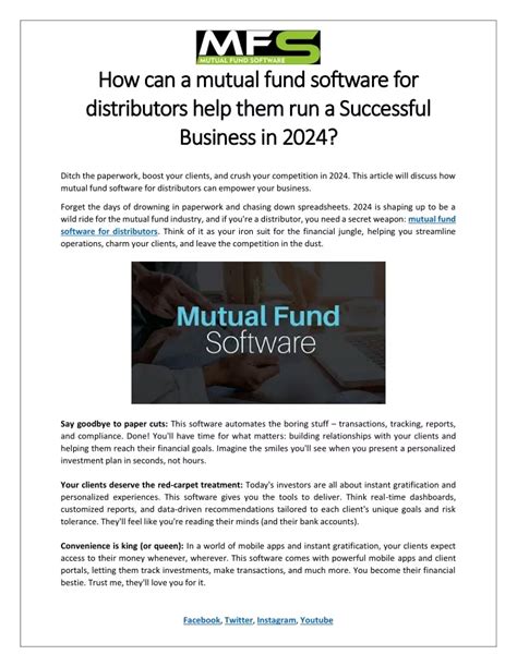 Ppt How Can A Mutual Fund Software For Distributors Help Them Run A