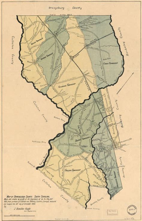 1900 Map of Dorchester County, South Carolina