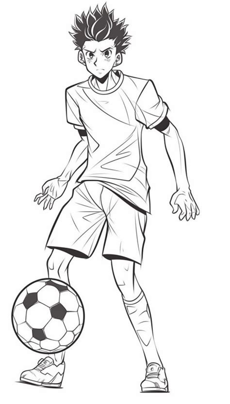 Coloriage Joueur De Foot Manga Coloriages Imprimer Gratuitement