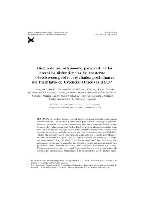 (PDF) Diseño de un instrumento para evaluar las creencias