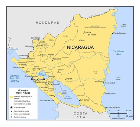 Nicaragua Political Map