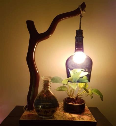 Pin By Rentsamo Murry On Bottle Lamp Art Wine Bottle Lamp Liquor