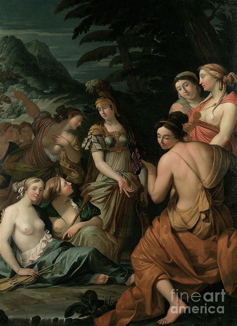 Minerva And The Muses On Mount Helicon Painting By Theodorus Van