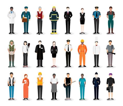 Illustration Vector Of Various Careers And Professions Free Stock