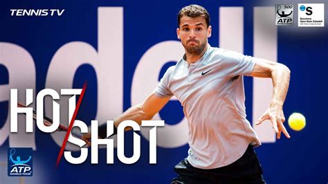 Hot Shot Dimitrov Unleashes Forehand Winner In Barcelona 2018 Youtube