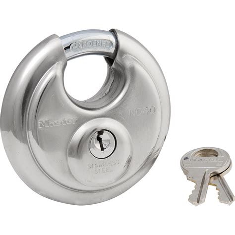 Master Lock 2 Pack Round Steel Padlocks With Shielded Shackle — 2 34in