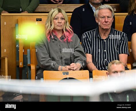 Björn Borg and wife Patricia Borg before Björn s son Leo Borg s match