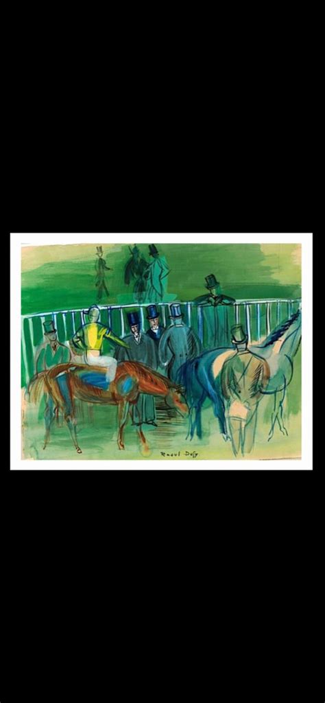 Raoul Dufy Présentation Des Chevaux 1949 Aquarelle Et Gouache