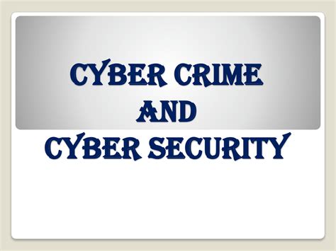 SOLUTION: Cyber crime and cyber security ppt - Studypool