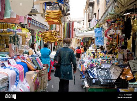 Outdoor Market On Via Bandiera Palermo Sicily Italy Stock Photo