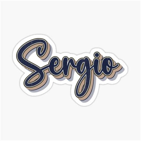 Sergio Name Handwritten Text Sticker By Urbantale Redbubble