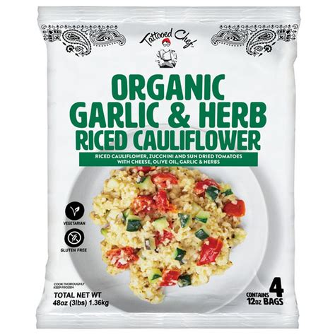 Tattooed Chef Organic Garlic Herb Riced Cauliflower Oz Delivery