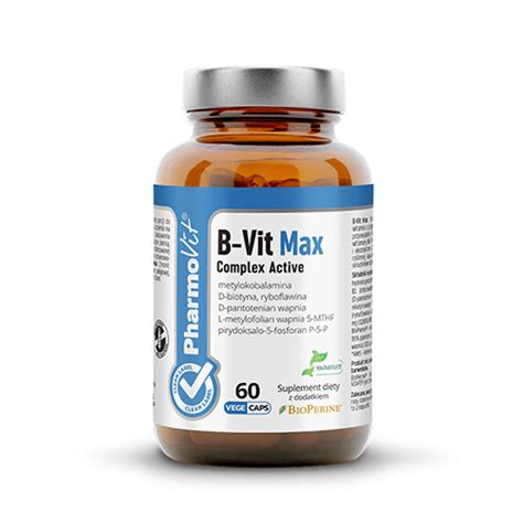 B Vit Max Complex Active Kaps Vcaps Clean Label Pharmovit