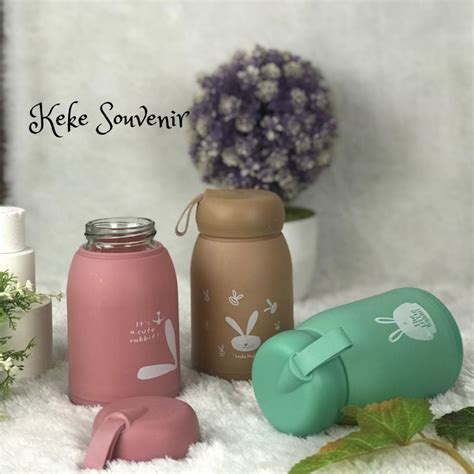 Jual Promo Botol Minum Kaca Rabbit Kelinci Import Botol Kaca Tumbler