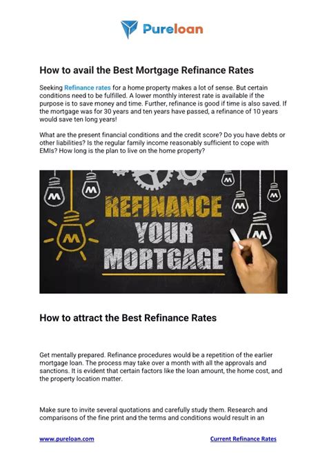 PPT - How to avail the Best Mortgage Refinance Rates-4 PowerPoint ...