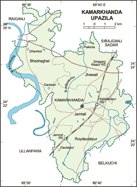 Sirajganj District: Map in Sirajganj District