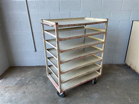 SOLD - Vintage Industrial Cart with 6 Shelves - Rehab Vintage Interiors